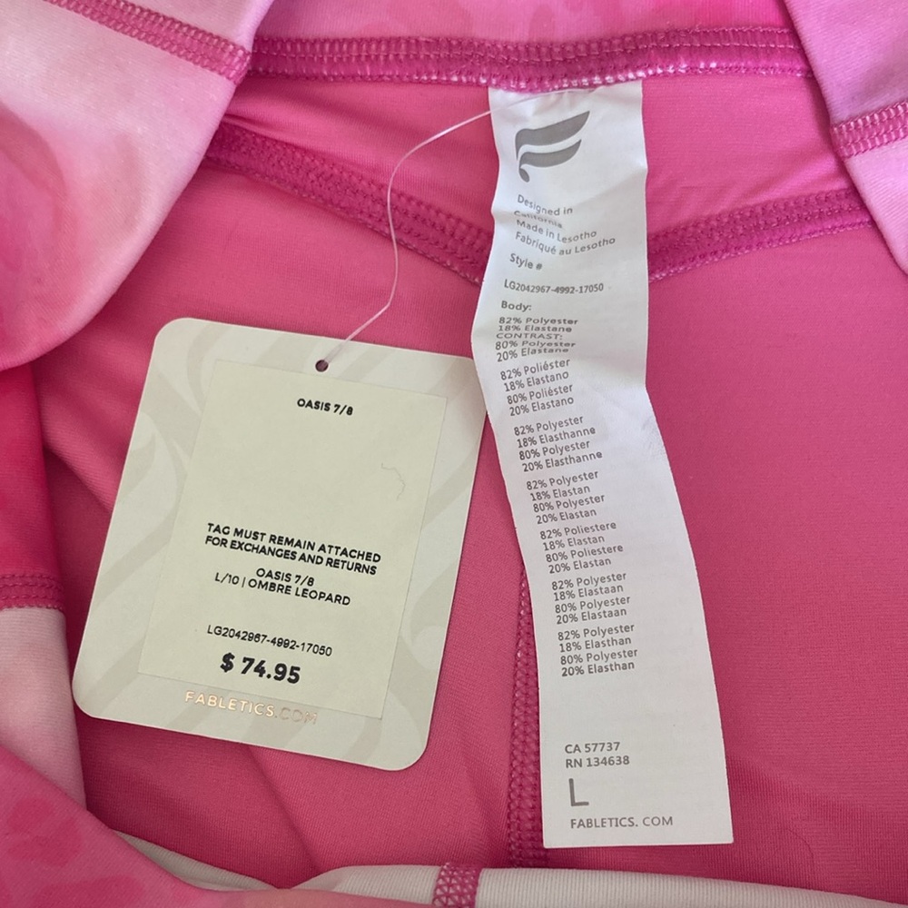 NWT Fabletics Oasis PureLuxe High Waisted 7/8 Leggings - Picture 4 of 9